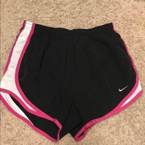 Nike shorts black with pink lining size small